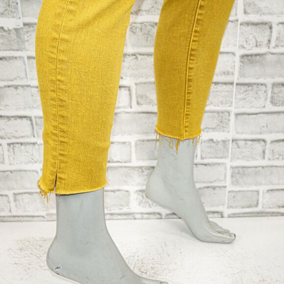 MOTHER Denim Looker Ankle Snippet Jeans Yellow Come out and Play Size 25 - Picture 12 of 12
